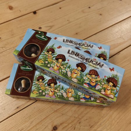 Sausainiai "Grybukai Linksmučiai", juodojo šokolado skonio