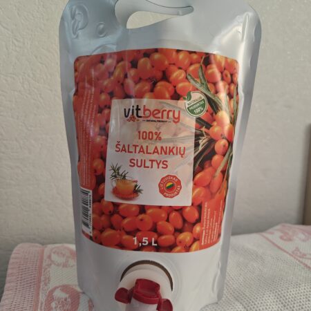 100% Natural Sea Buckthorn Juice (Šaltalankių sultys) 1,5L
