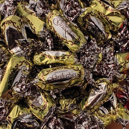 Chocolate coated brittle candies "Griliažas" (250 g.)