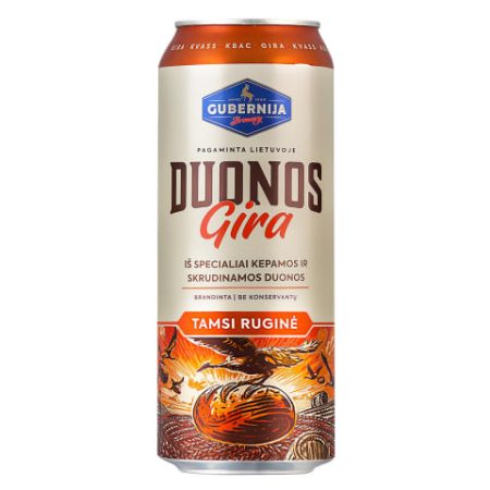 Lithuanian Kvass "Gubernija Duonos Gira" Tamsi Ruginė 500ml