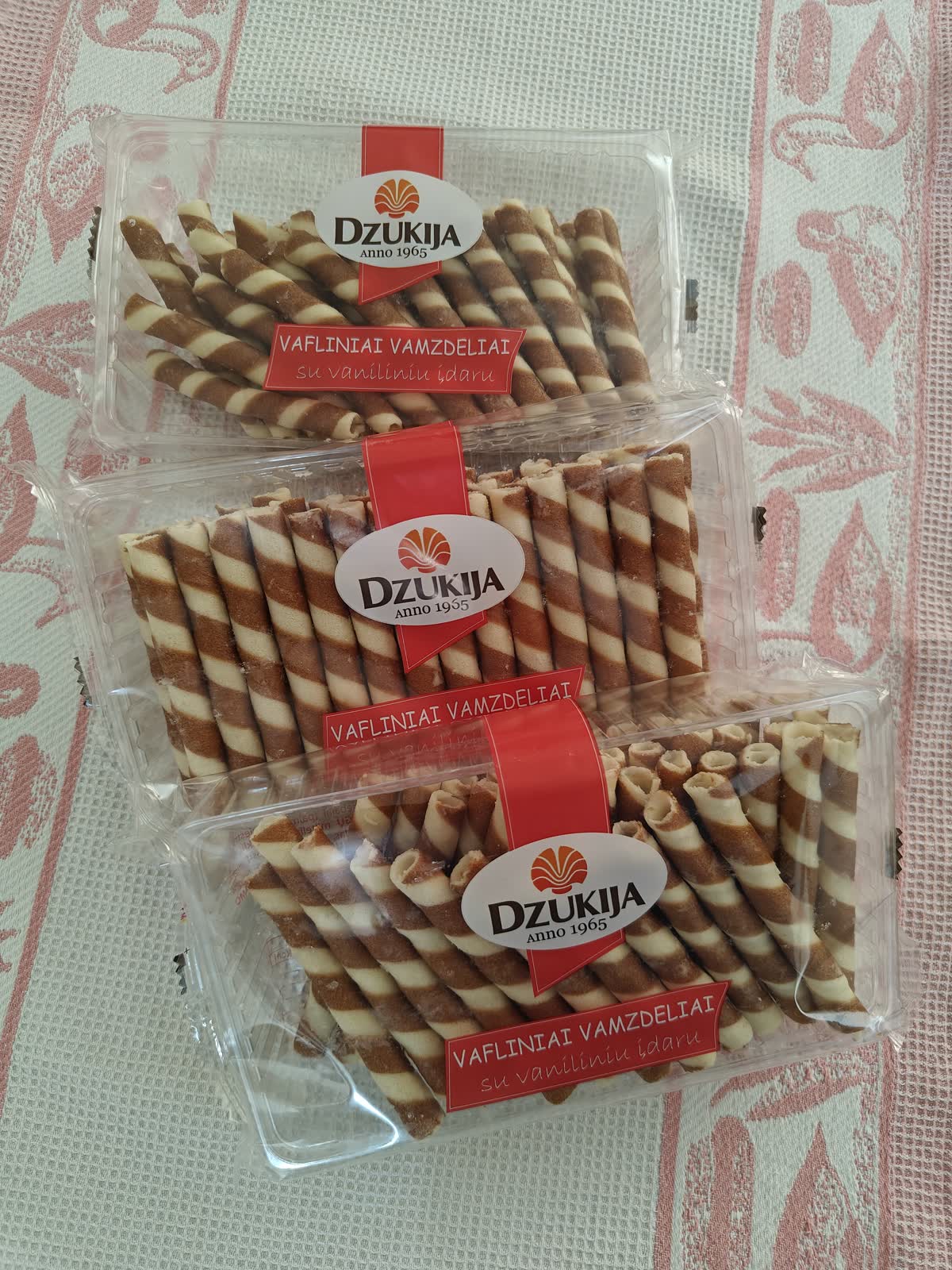 Wafer Rolls with Vanilla Filling "Vafliniai vamzdeliai"